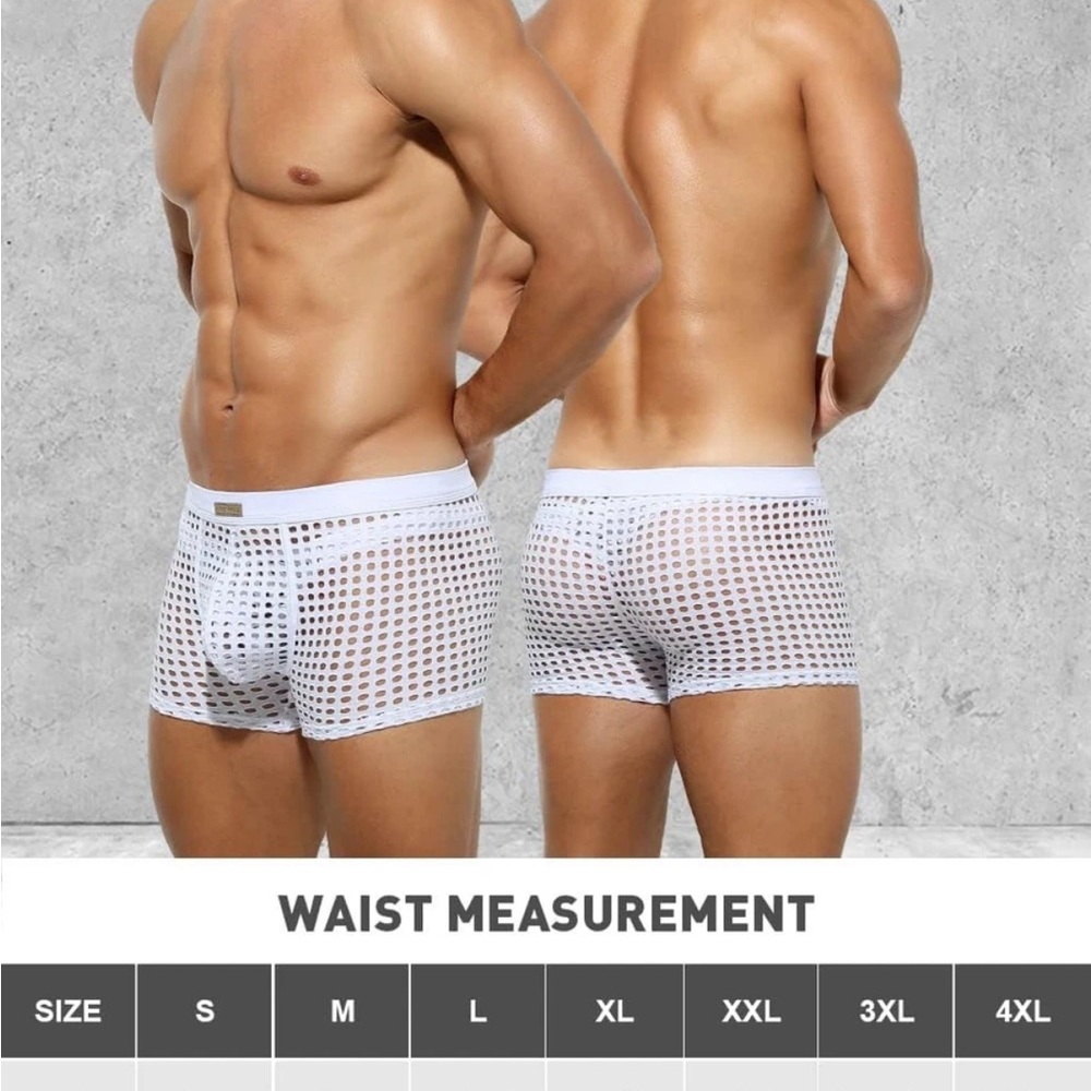 Arjen Kroos Mens Boxer Briefs Breathable Hot Mesh Underwear Medium DD6 Bundle 3 - Picture 6 of 8